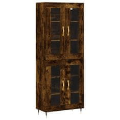 Greatstore Skříň highboard kouřový dub 69,5 x 34 x 180 cm kompozitní dřevo