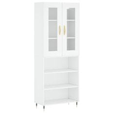 Greatstore Skříň highboard bílá 69,5 x 34 x 180 cm kompozitní dřevo