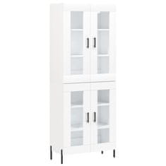 Greatstore Skříň highboard bílá 69,5 x 34 x 180 cm kompozitní dřevo