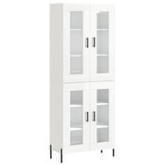 Vidaxl Skříň highboard lesklá bílá 69,5 x 34 x 180 cm kompozitní dřevo