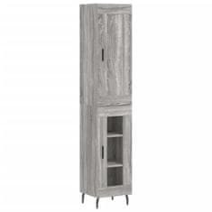 Vidaxl Skříň highboard šedá sonoma 34,5 x 34 x 180 cm kompozitní dřevo