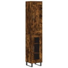 Vidaxl Skříň highboard kouřový dub 34,5 x 34 x 180 cm kompozitní dřevo