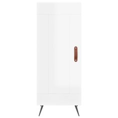 Vidaxl Skříň highboard bílá s vysokým leskem 34,5x34x180 cm kompozit