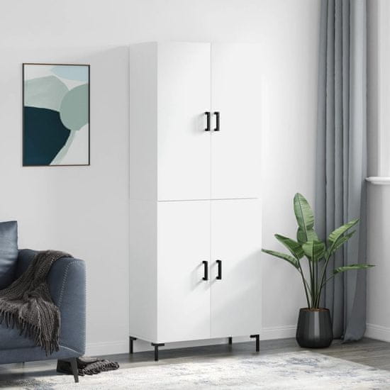 Vidaxl Skříň highboard bílá 69,5 x 34 x 180 cm kompozitní dřevo