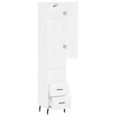 Vidaxl Skříň highboard bílá 34,5 x 34 x 180 cm kompozitní dřevo