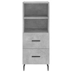 Greatstore Skříň highboard betonově šedá 34,5x34x180 cm kompozitní dřevo