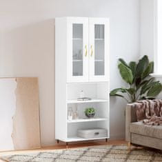 Greatstore Skříň highboard bílá 69,5 x 34 x 180 cm kompozitní dřevo