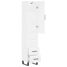 Greatstore Skříň highboard bílá 34,5 x 34 x 180 cm kompozitní dřevo