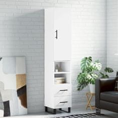 Greatstore Skříň highboard bílá 34,5 x 34 x 180 cm kompozitní dřevo