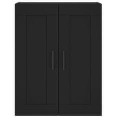 Greatstore Skříň highboard černá 69,5 x 34 x 180 cm kompozitní dřevo