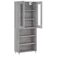 Vidaxl Skříň highboard šedá sonoma 69,5 x 34 x 180 cm kompozitní dřevo