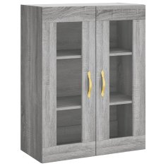 Greatstore Skříň highboard šedá sonoma 69,5 x 34 x 180 cm kompozitní dřevo