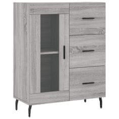 Greatstore Skříň highboard šedá sonoma 69,5 x 34 x 180 cm kompozitní dřevo