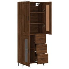 Greatstore Skříň highboard hnědý dub 69,5 x 34 x 180 cm kompozitní dřevo