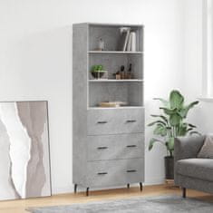 Vidaxl Skříň highboard betonově šedá 69,5x34x180 cm kompozitní dřevo