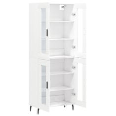 Greatstore Skříň highboard bílá 69,5 x 34 x 180 cm kompozitní dřevo