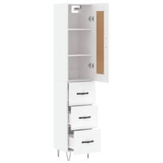 Vidaxl Skříň highboard bílá 34,5 x 34 x 180 cm kompozitní dřevo