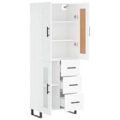 Greatstore Skříň highboard bílá 69,5 x 34 x 180 cm kompozitní dřevo