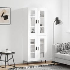 Greatstore Skříň highboard bílá 69,5 x 34 x 180 cm kompozitní dřevo