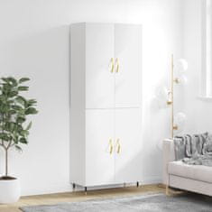 Greatstore Skříň highboard bílá 69,5 x 34 x 180 cm kompozitní dřevo