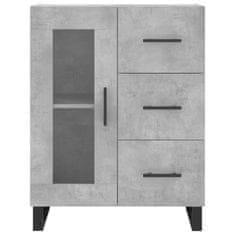 Greatstore Skříň highboard betonově šedá 69,5x34x180 cm kompozitní dřevo