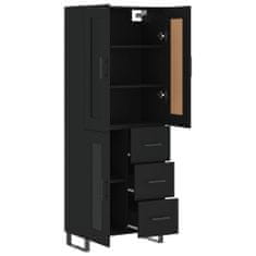 Vidaxl Skříň highboard černá 69,5 x 34 x 180 cm kompozitní dřevo