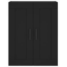 Greatstore Skříň highboard černá 69,5 x 34 x 180 cm kompozitní dřevo