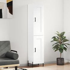 Greatstore Skříň highboard bílá 34,5 x 34 x 180 cm kompozitní dřevo