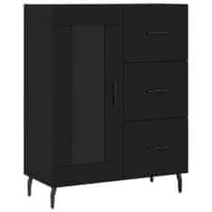 Vidaxl Skříň highboard černá 69,5 x 34 x 180 cm kompozitní dřevo