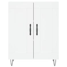 Greatstore Skříň highboard bílá 69,5 x 34 x 180 cm kompozitní dřevo