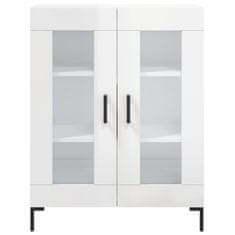 Vidaxl Skříň highboard lesklá bílá 69,5 x 34 x 180 cm kompozitní dřevo