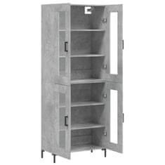 Vidaxl Skříň highboard betonově šedá 69,5x34x180 cm kompozitní dřevo