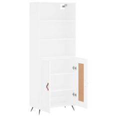 Greatstore Skříň highboard bílá 69,5 x 34 x 180 cm kompozitní dřevo