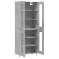 Greatstore Skříň highboard betonově šedá 69,5x34x180 cm kompozitní dřevo