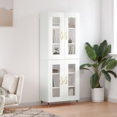 Greatstore Skříň highboard bílá 69,5 x 34 x 180 cm kompozitní dřevo