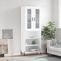 Greatstore Skříň highboard bílá 69,5 x 34 x 180 cm kompozitní dřevo