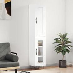 Greatstore Skříň highboard bílá 34,5 x 34 x 180 cm kompozitní dřevo