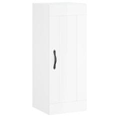 Vidaxl Skříň highboard bílá s vysokým leskem 34,5x34x180 cm kompozit