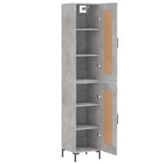 Greatstore Skříň highboard betonově šedá 34,5x34x180 cm kompozitní dřevo