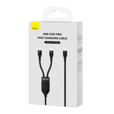 shumee Flash Series 2v1 USB-C 2xUSB-C 100W rychlonabíjecí kabel 1,5 m černý