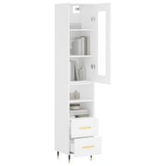 Greatstore Skříň highboard bílá 34,5 x 34 x 180 cm kompozitní dřevo