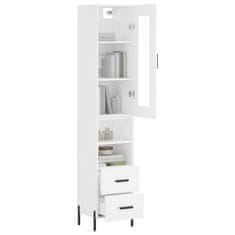 Greatstore Skříň highboard bílá 34,5 x 34 x 180 cm kompozitní dřevo