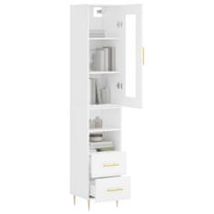 Greatstore Skříň highboard bílá 34,5 x 34 x 180 cm kompozitní dřevo