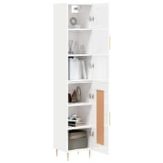 Greatstore Skříň highboard bílá s vysokým leskem 34,5x34x180 cm kompozit