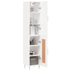 Greatstore Skříň highboard bílá 34,5 x 34 x 180 cm kompozitní dřevo