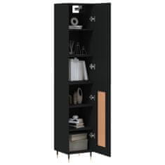 Greatstore Skříň highboard černá 34,5 x 34 x 180 cm kompozitní dřevo