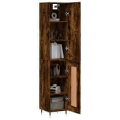 Greatstore Skříň highboard kouřový dub 34,5 x 34 x 180 cm kompozitní dřevo