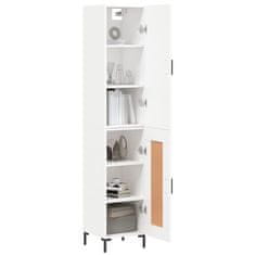 Greatstore Skříň highboard bílá 34,5 x 34 x 180 cm kompozitní dřevo