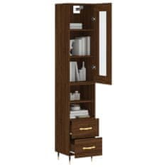 Greatstore Skříň highboard hnědý dub 34,5 x 34 x 180 cm kompozitní dřevo