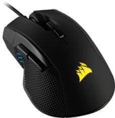 Corsair Ironclaw/Herní/Optická/Pro praváky/18 000 DPI/Drátová USB/Černá